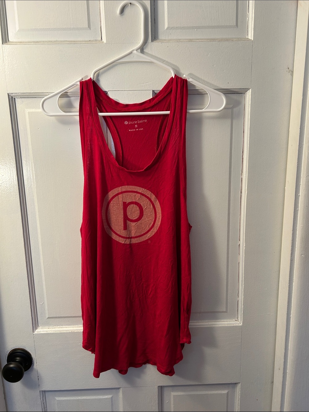 Pure Barre Red Logo Racerback Tank Top